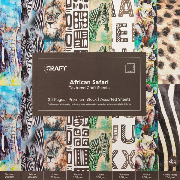 African Safari Craft Sheet Pad - 24 sheets